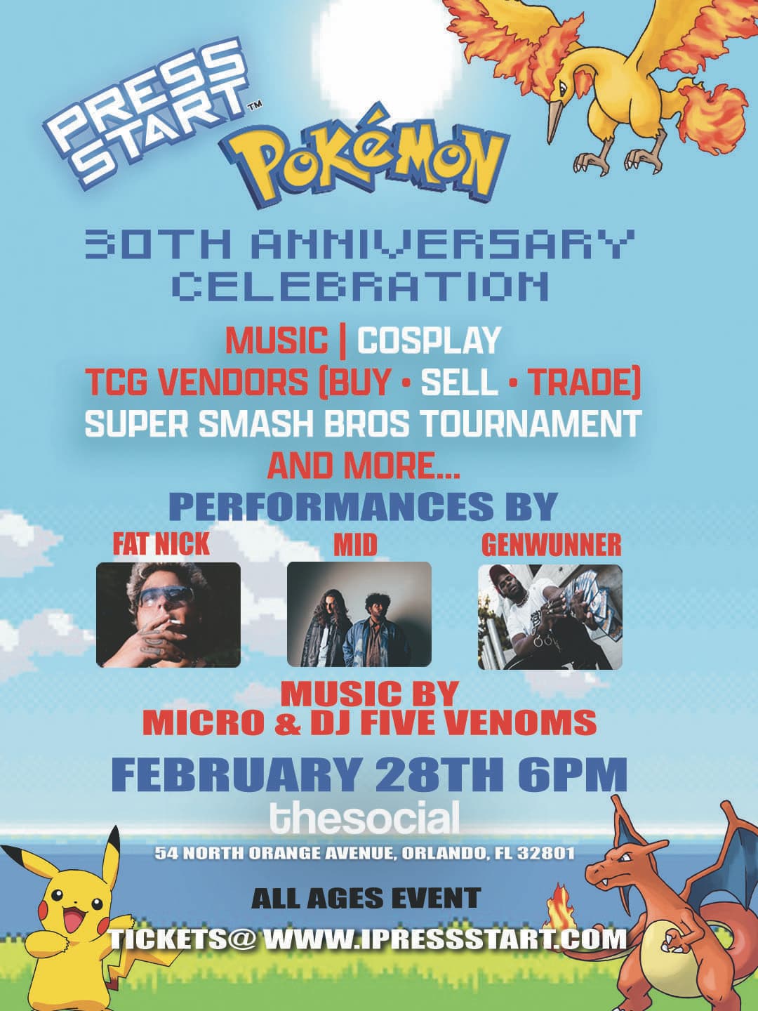 Press Start Presents: Pokémon 30th Anniversary at The Social